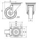 INOX poliamid kerék ERŐSÍTETT forgó villa 100 mm