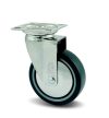 INOX szürke tömörgumis kerék forgó villa 50 mm