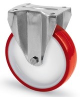 INOX poliamid kerék PUR futóf. fix 125mm
