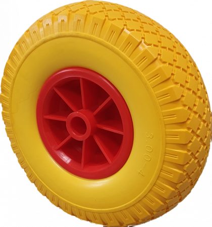 molnárkocsi kerék tömör siklócsapágyas (10"x3.00-4)